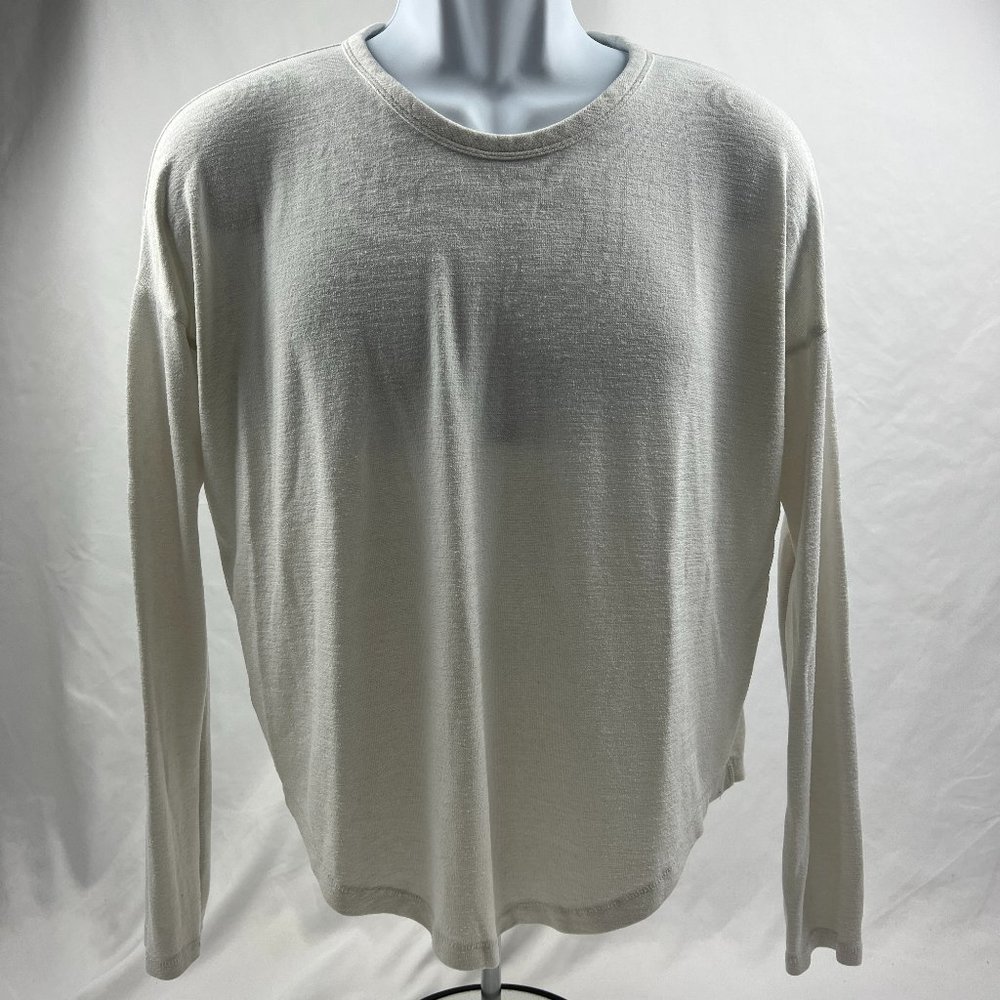 RAG & BONE Knit Top Womens Size S Long Sleeve Pullover Hi-Low White